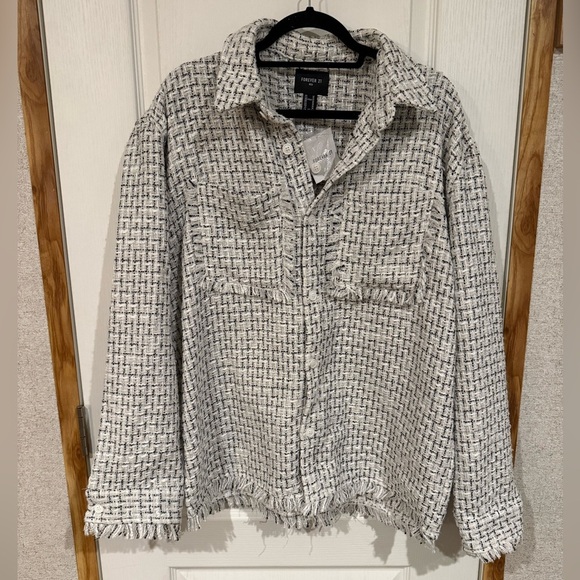 Forever 21 Black and White Tweed Blazer - Picture 2 of 5